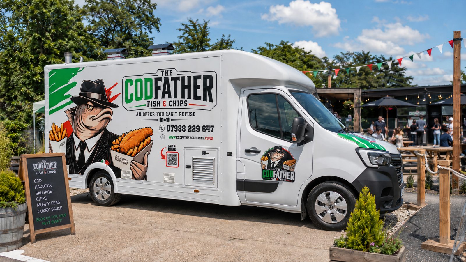 The Codfather fish and chip van - mobile catering Clydebank and Scotland